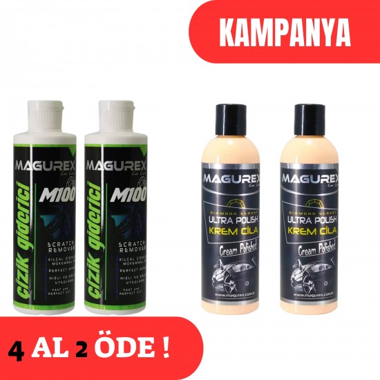 Çizik Giderici 2 Adet ( 250ML )   + Krem Cila Ultra Polish 2 Adet ( 400 ML )