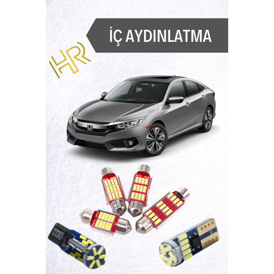 Honda Civic FC5 İçin Uyumlu İç Aydınlatma Led Seti