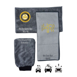 3'lü Mikrofiber Araç Kurulama Seti