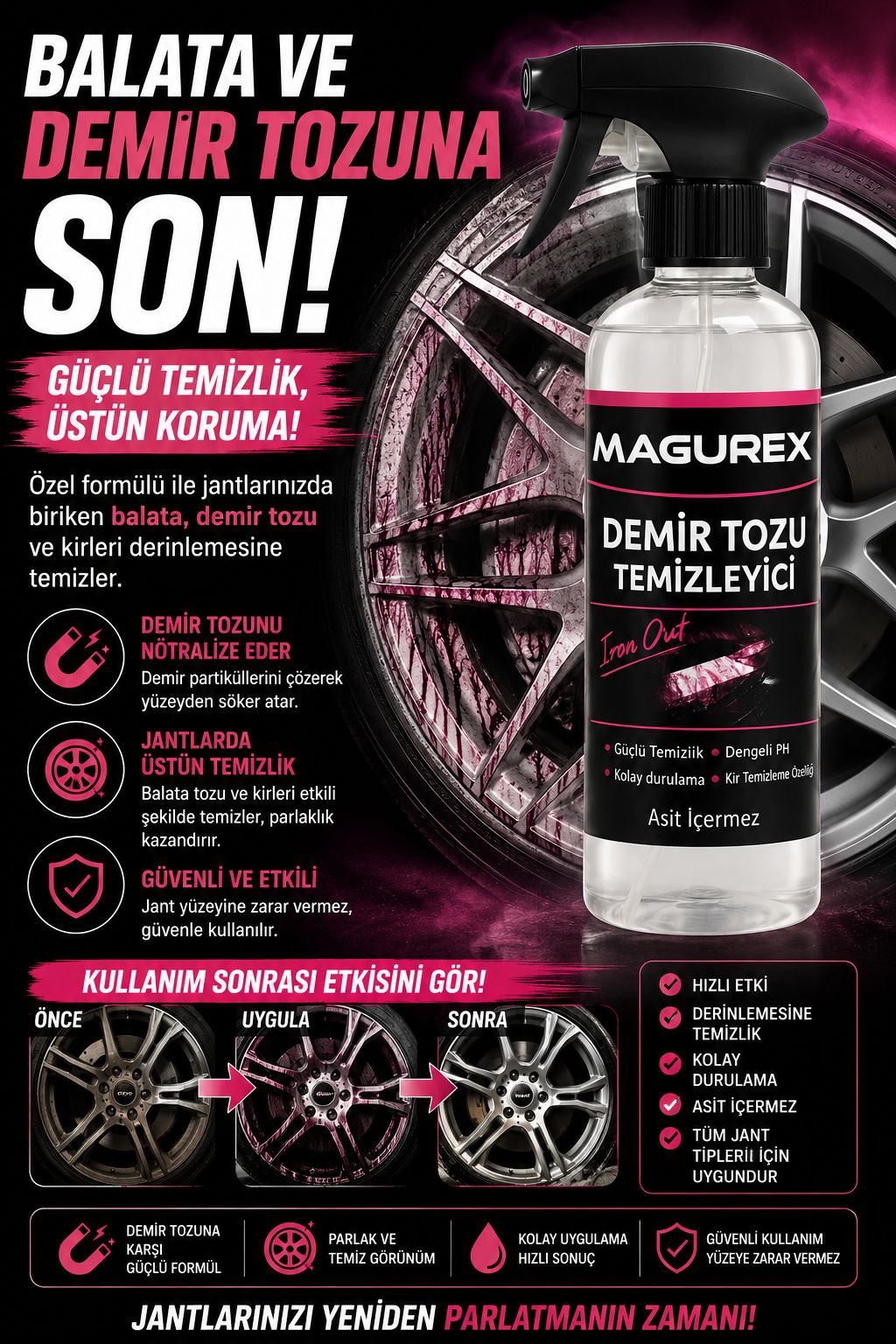 Balata Demir Tozu Temizleyici 400 ml